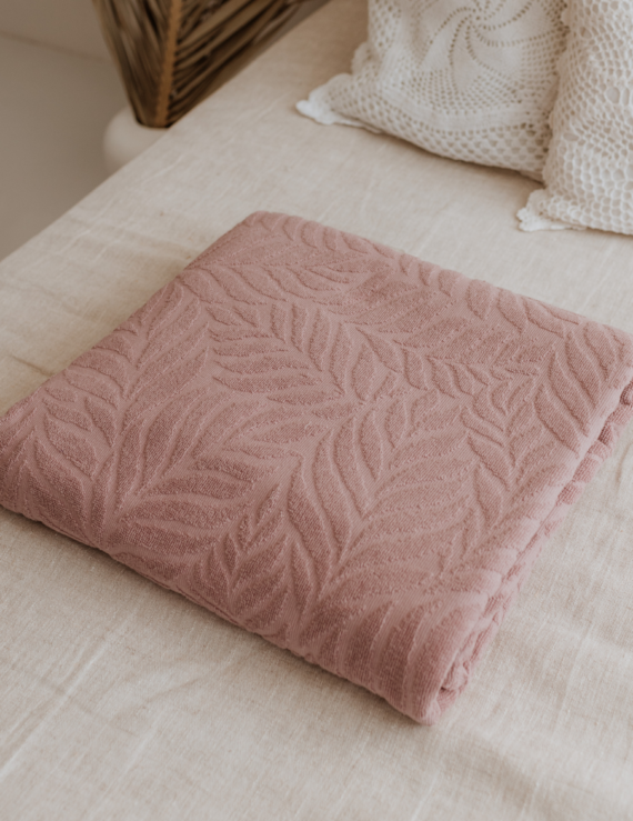 25-26 Frotirski pokrivač i prekrivač LEONE roze